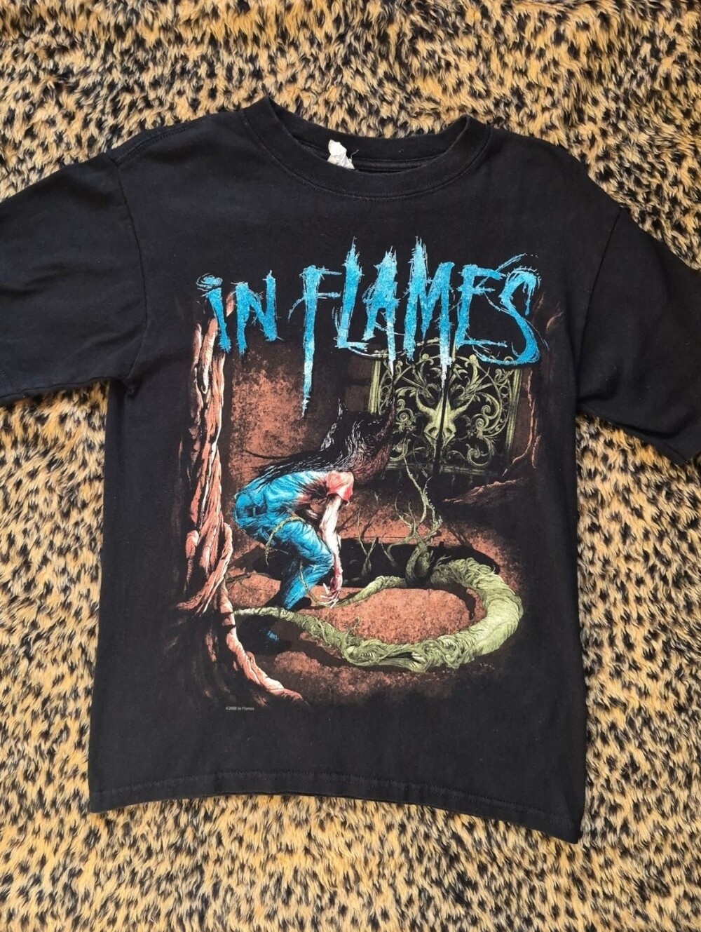 In Flames A Sense Of Purpose Y2K Vtg Band Tee 2008 North America Swedish Metal